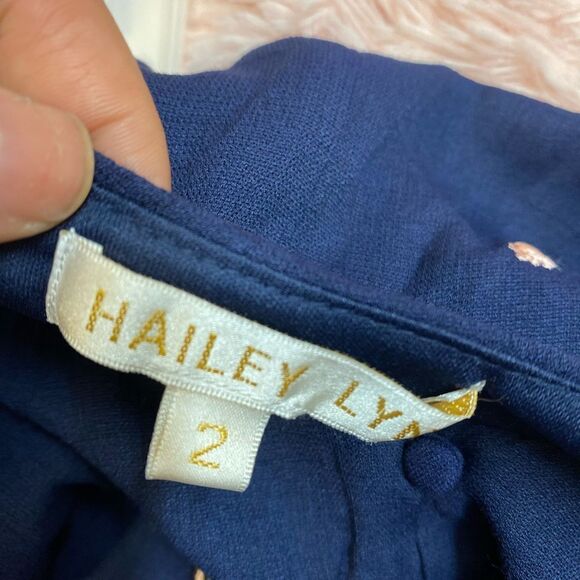 Hayley Lynn navy blue Summer dress size 2 - Picture 5 of 5